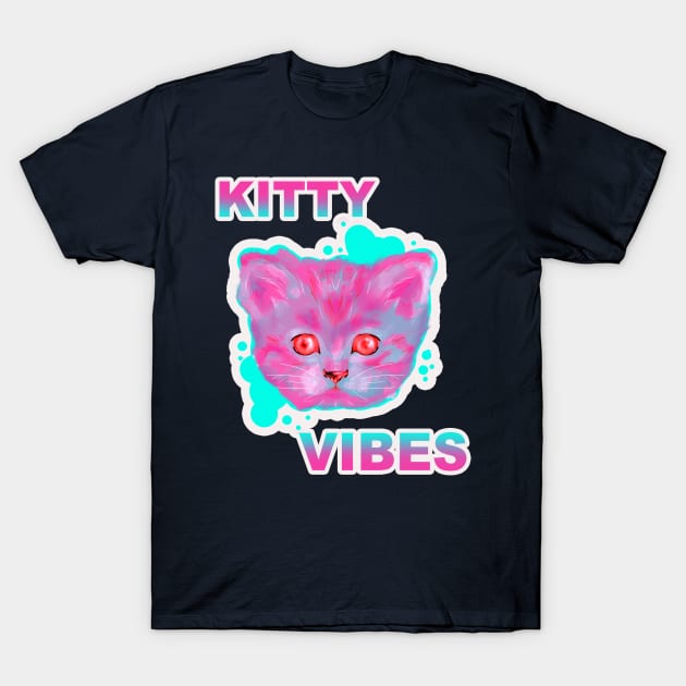 Kitty vibes T-Shirt by basiaradkowska